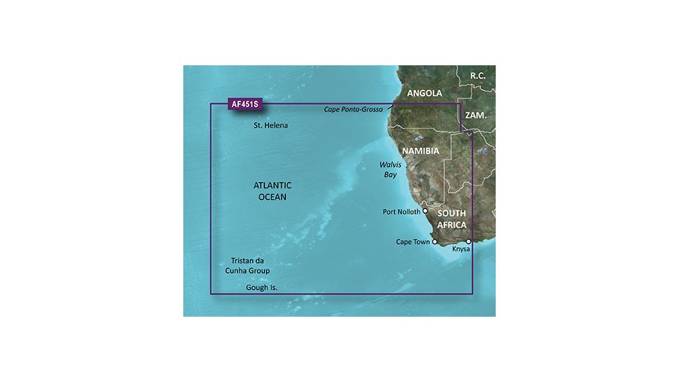 Garmin BlueChart g2 Vision - Namibia to Knysna SA. JUL 08 (AF451S) SD Card 010-C0751-00