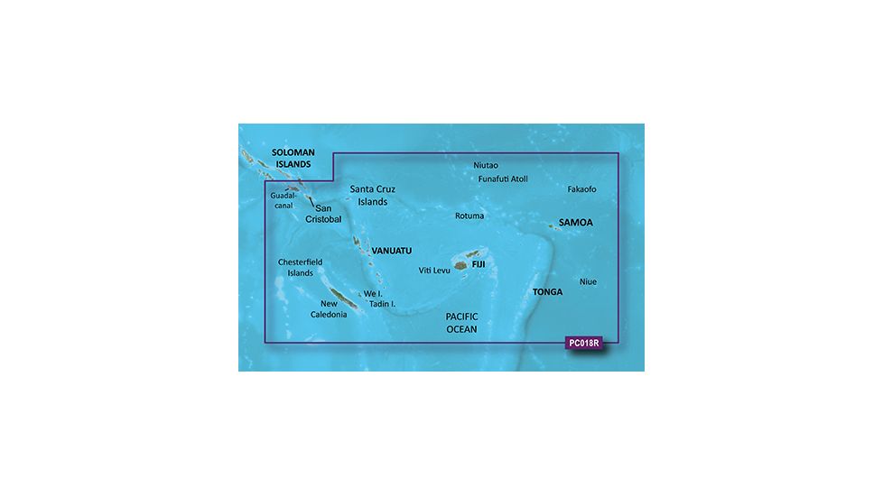 Garmin BlueChart g2 Vision - New Caledonia to Fiji JUL 08 (PC018R) SD Card 010-C0865-00