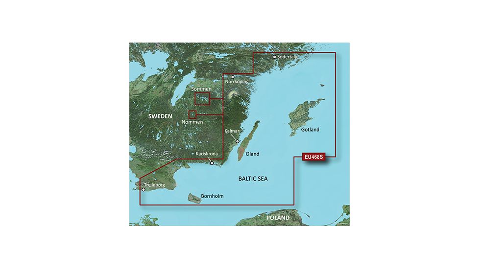 Garmin BlueChart g2 Vision, Sodertalje to Trelleborg JUL 08, EU468S SD Card 010-C0812-00