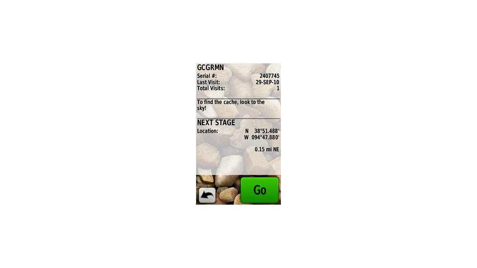 Garmin Chirp Geocaching Beacon Screenshot