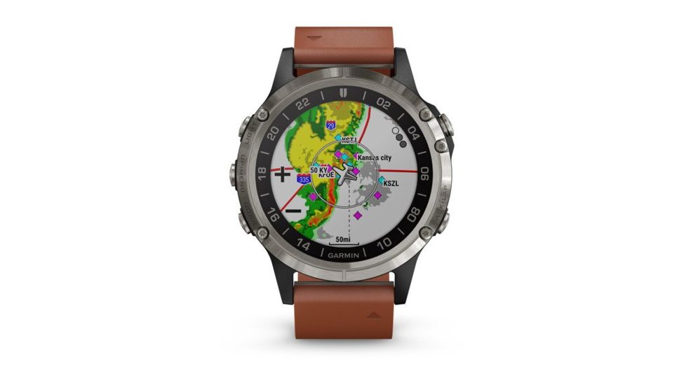 Garmin D2 Delta, Sapphire, GPS Watch, Leather, NA, Black/Brown 010-01988-30