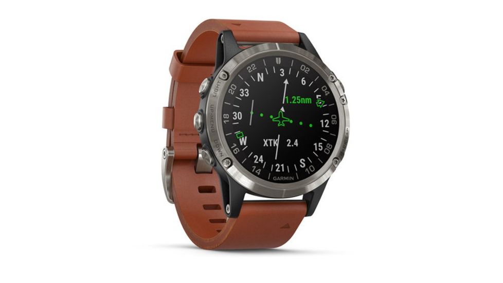 Garmin D2 Delta, Sapphire, GPS Watch, Leather, NA, Black/Brown 010-01988-30
