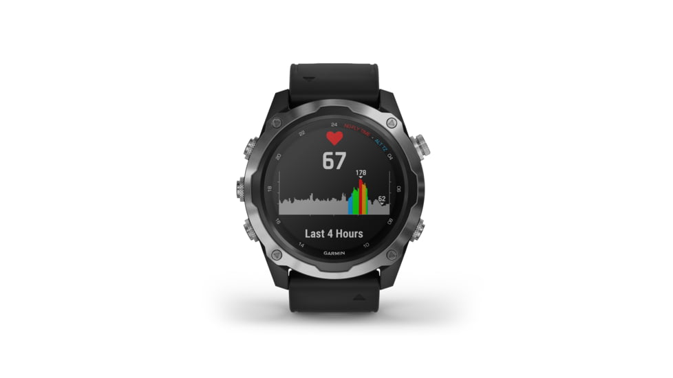 Garmin Descent Mk2, Stainless Steel with Black Band, Stainless/Black, 010-02132-00