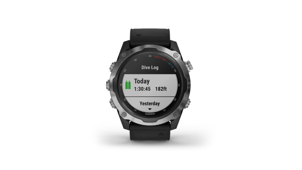 Garmin Descent Mk2, Stainless Steel with Black Band, Stainless/Black, 010-02132-00