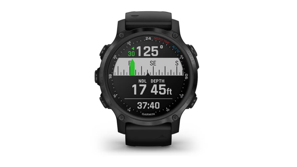 Garmin Descent Mk2S Diving Watch, Carbon Gray DLC with Black Silicone Band, 010-02403-03