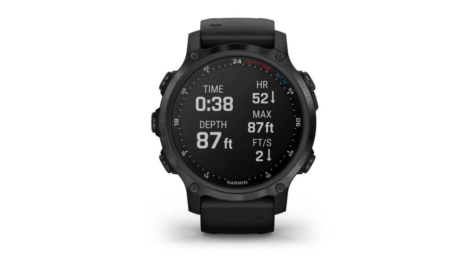 Garmin Descent Mk2S Diving Watch, Carbon Gray DLC with Black Silicone Band, 010-02403-03