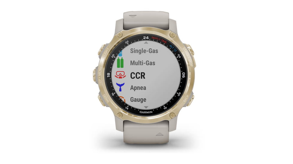 Garmin Descent Mk2S Diving Watch, Light Gold with Light Sand Silicone Band, 010-02403-00