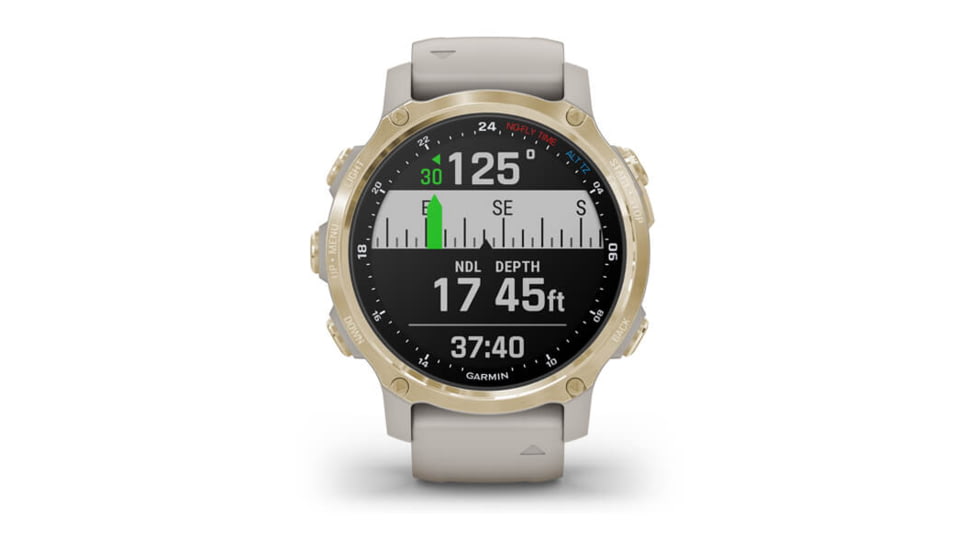 Garmin Descent Mk2S Diving Watch, Light Gold with Light Sand Silicone Band, 010-02403-00