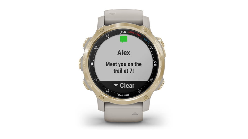 Garmin Descent Mk2S Diving Watch, Light Gold with Light Sand Silicone Band, 010-02403-00