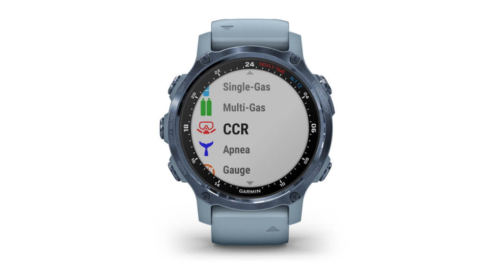 Garmin Descent Mk2S Diving Watch, Mineral Blue with Sea Foam Silicone Band, 010-02403-06