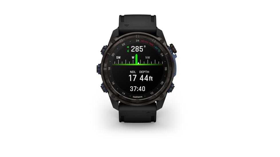 Garmin Descent Mk3i 51 mm, Carbon Gray DLC Titanium with Black Silicone Band, 010-02752-10