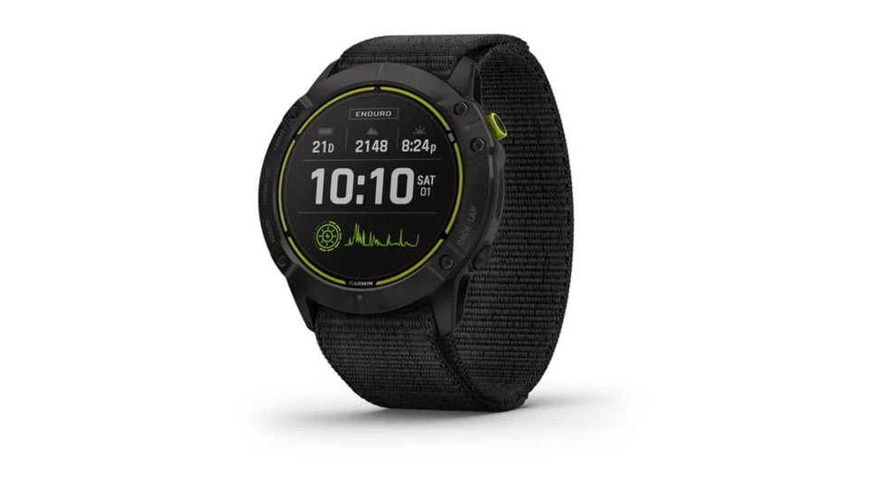 Garmin Enduro Watches, Black DLC Body with Nylon Band, 010-02408-01