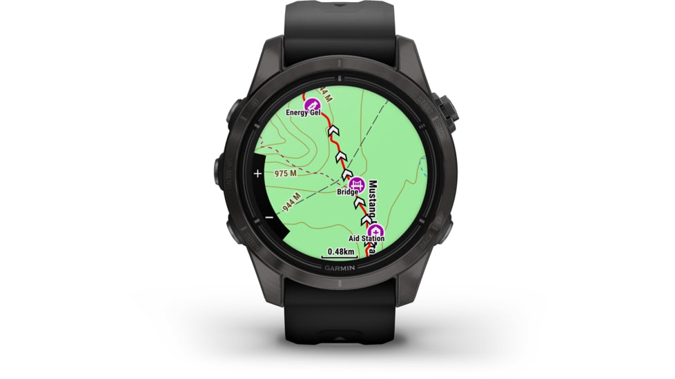 Garmin Epix Pro Gen 2 - Sapphire Edition Watches, 42mm, Carbon Gray DLC Titanium w/ Black Band, 010-02802-14