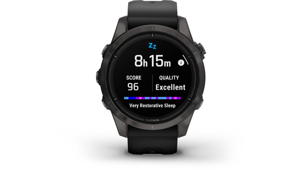 Garmin Epix Pro Gen 2 - Sapphire Edition Watches, 42mm, Carbon Gray DLC Titanium w/ Black Band, 010-02802-14