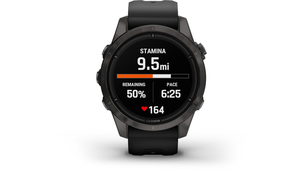 Garmin Epix Pro Gen 2 - Sapphire Edition Watches, 42mm, Carbon Gray DLC Titanium w/ Black Band, 010-02802-14