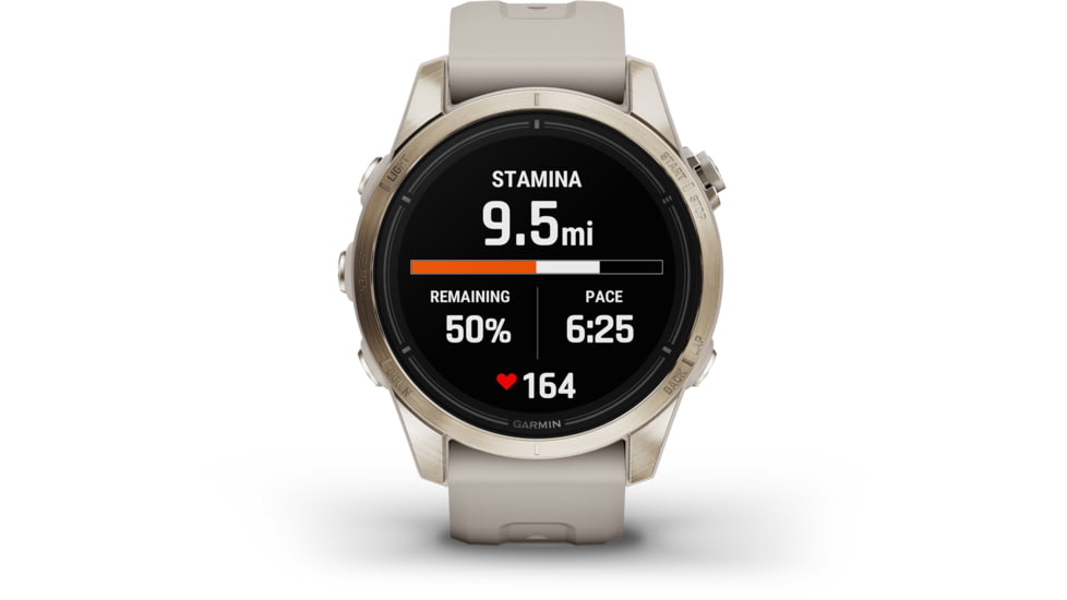 Garmin Epix Pro Gen 2 - Sapphire Edition Watches, 42mm, Soft Gold w/ Light Sand Band, 010-02802-10