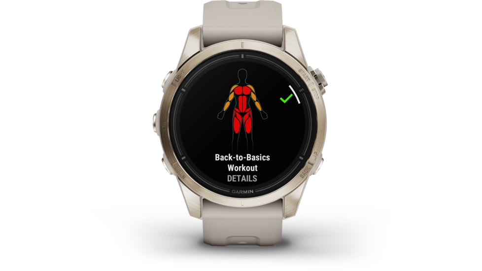 Garmin Epix Pro Gen 2 - Sapphire Edition Watches, 42mm, Soft Gold w/ Light Sand Band, 010-02802-10