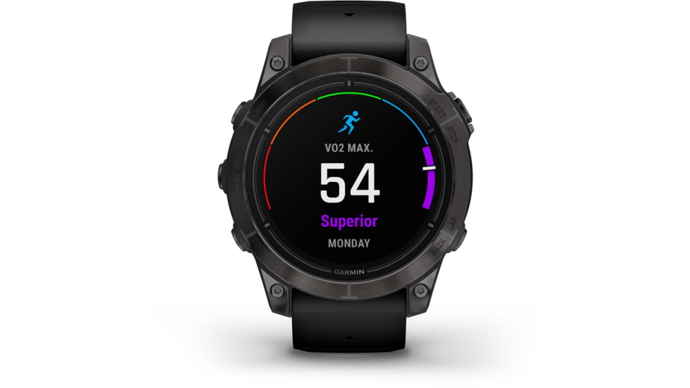 Garmin Epix Pro Gen 2 - Sapphire Edition Watches, 47mm, Carbon Gray DLC Titanium w/ Black Band, 010-02803-10