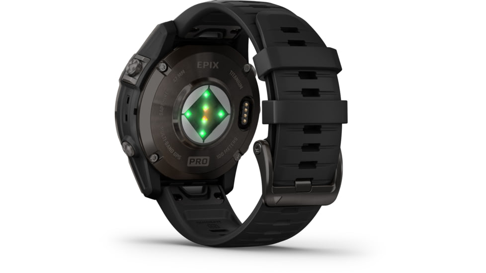 Garmin Epix Pro Gen 2 - Sapphire Edition Watches, 47mm, Carbon Gray DLC Titanium w/ Black Band, 010-02803-10