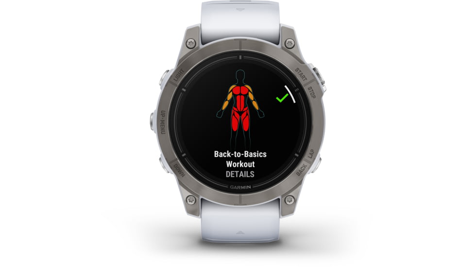 Garmin Epix Pro Gen 2 - Sapphire Edition Watches, 47mm, Titanium w/ Whitestone Band, 010-02803-20