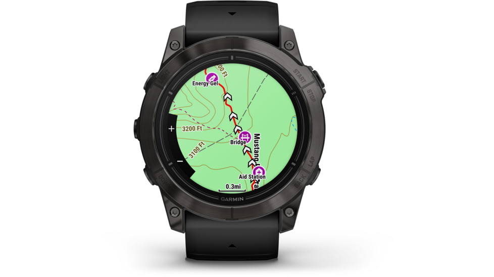 Garmin Epix Pro Gen 2 - Sapphire Edition Watches, 51mm, Carbon Gray DLC Titanium w/ Black Band, 010-02804-00