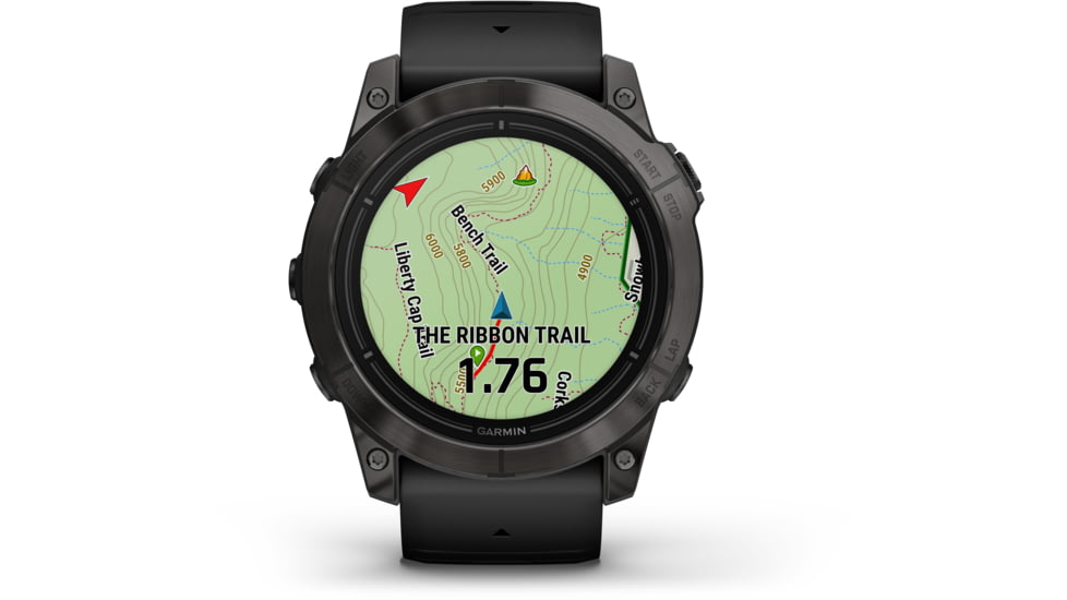 Garmin Epix Pro Gen 2 - Sapphire Edition Watches, 51mm, Carbon Gray DLC Titanium w/ Black Band, 010-02804-00