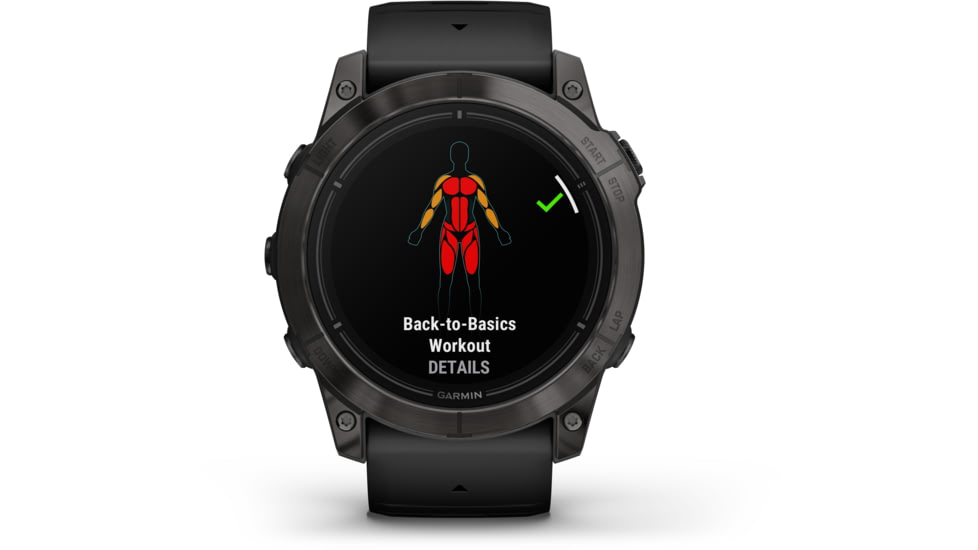 Garmin Epix Pro Gen 2 - Sapphire Edition Watches, 51mm, Carbon Gray DLC Titanium w/ Black Band, 010-02804-00