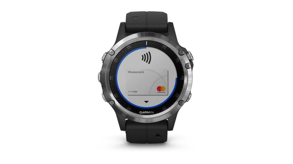 Garmin Fenix 5 Plus, Glass, GPS Watch, NA, Black/Silver 010-01988-10