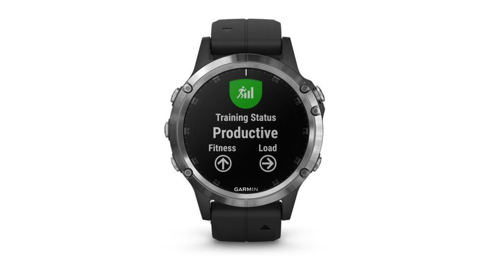 Garmin Fenix 5 Plus, Glass, GPS Watch, NA, Black/Silver 010-01988-10