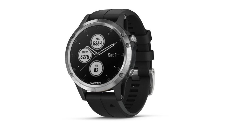 Garmin Fenix 5 Plus, Glass, GPS Watch, NA, Black/Silver 010-01988-10