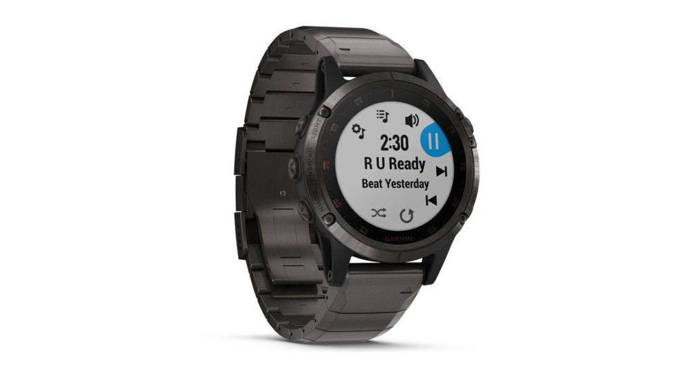 Garmin Fenix 5 Plus, Sapphire, GPS Watch, NA, Carbon Gray/DLC Ti 010-01988-02