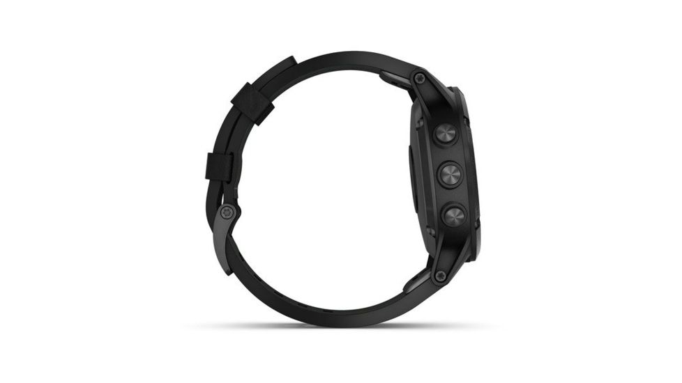 Garmin Fenix 5 Plus, Sapphire, Leather, GPS Watch, NA, Black/Black 010-01988-06