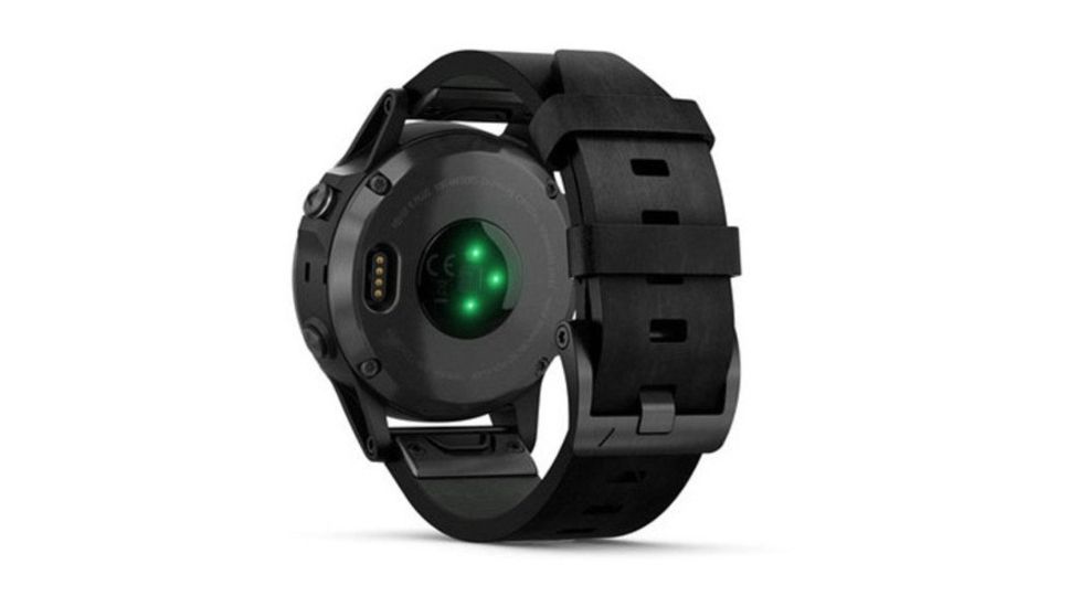 Garmin Fenix 5 Plus, Sapphire, Leather, GPS Watch, NA, Black/Black 010-01988-06