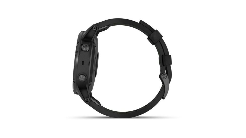 Garmin Fenix 5 Plus, Sapphire, Leather, GPS Watch, NA, Black/Black 010-01988-06