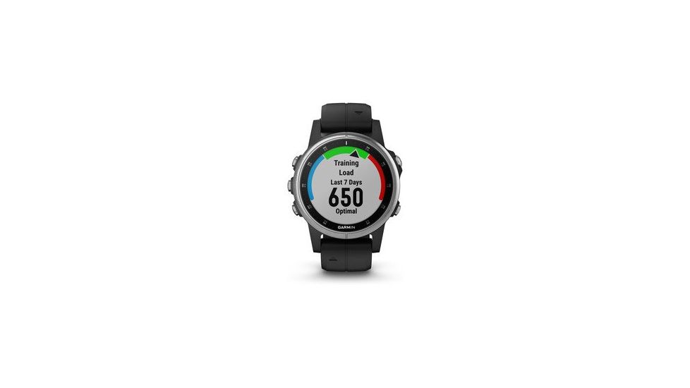 Garmin Fenix 5S Plus, Glass, GPS Watch, NA, Black/Silver 010-01987-20