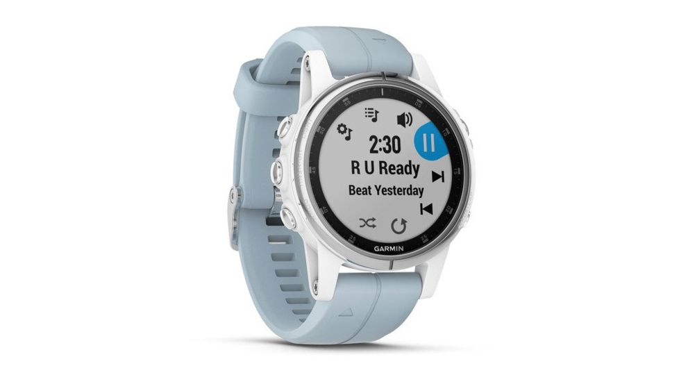 Garmin Fenix 5S Plus, Glass, GPS Watch, NA, White/Sea Foam 010-01987-22