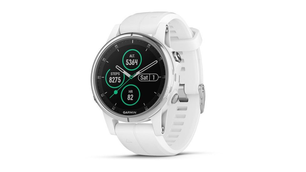 Garmin Fenix 5S Plus, Sapphire, GPS Watch, NA, White/White 010-01987-00