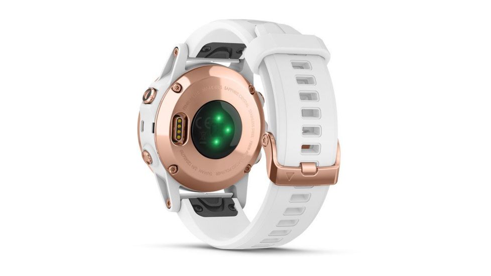 Garmin Fenix 5S Plus, Sapphire, GPS Watch, NA, White Rose Gold/White 010-01987-06