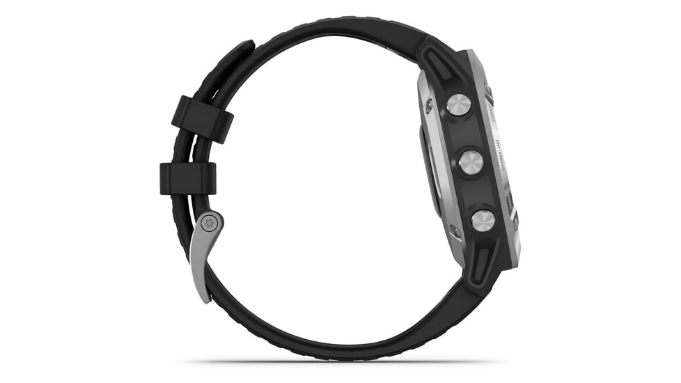 Garmin Fenix 6 Multisport GPS Smartwatch, Silver w/Black Band, 010-02158-00