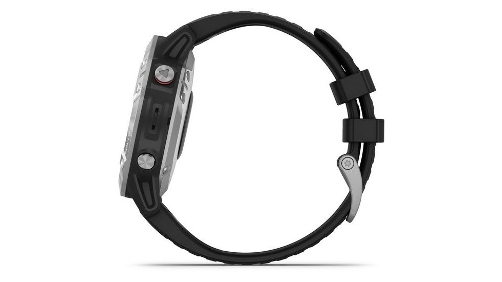 Garmin Fenix 6 Multisport GPS Smartwatch, Silver w/Black Band, 010-02158-00