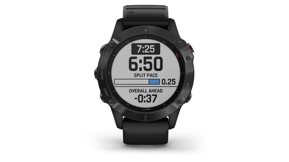 Garmin Fenix 6 Pro Multisport Fitness Watch, Black w/Black Band, 010-02158-01