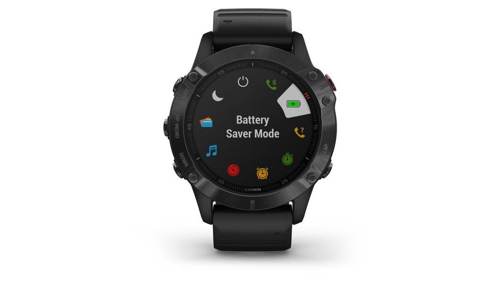 Garmin Fenix 6 Pro Multisport Fitness Watch, Black w/Black Band, 010-02158-01