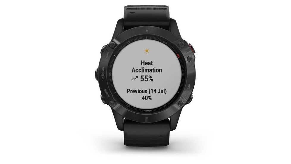 Garmin Fenix 6 Pro Multisport Fitness Watch, Black w/Black Band, 010-02158-01