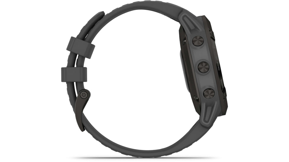 Garmin Fenix 6 Pro Solar Watch, Black w/Slate Gray Band, 010-02410-10