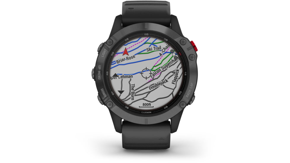 Garmin Fenix 6 Pro Solar Watch, Slate Gray with Black Band, 010-02410-14