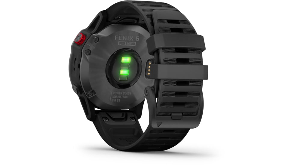 Garmin Fenix 6 Pro Solar Watch, Slate Gray with Black Band, 010-02410-14