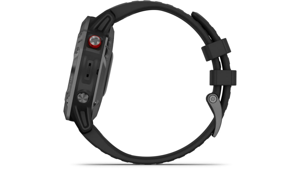 Garmin Fenix 6 Pro Solar Watch, Slate Gray with Black Band, 010-02410-14