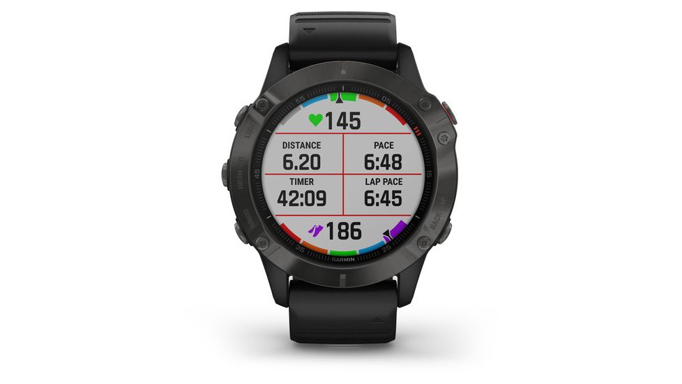 Garmin Fenix 6 Sapphire Multisport Fitness Watch, Gray w/Black Band, 010-02158-10