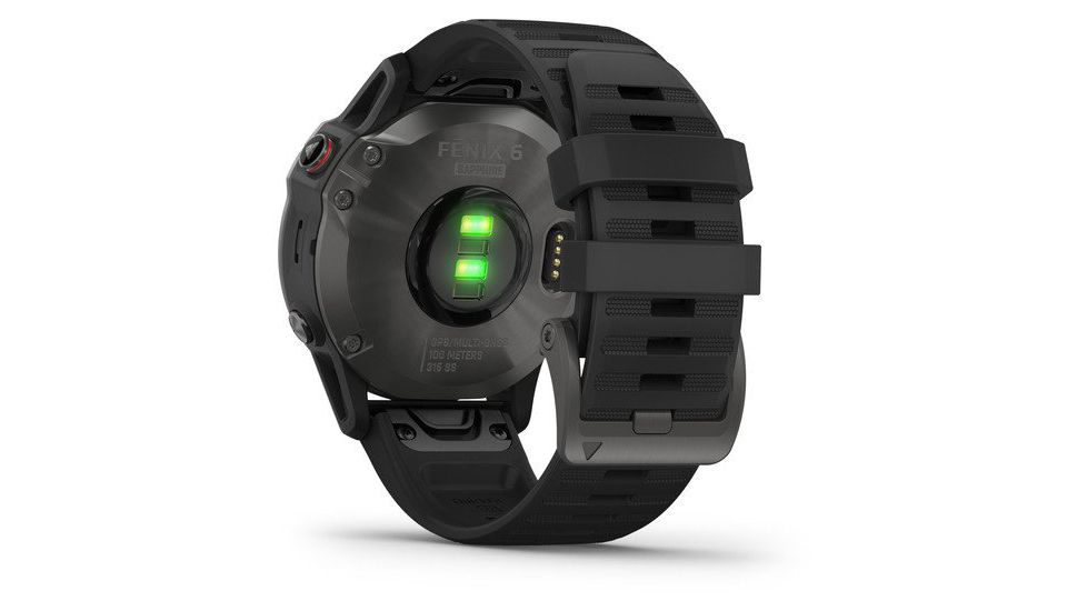 Garmin Fenix 6 Sapphire Multisport Fitness Watch, Gray w/Black Band, 010-02158-10