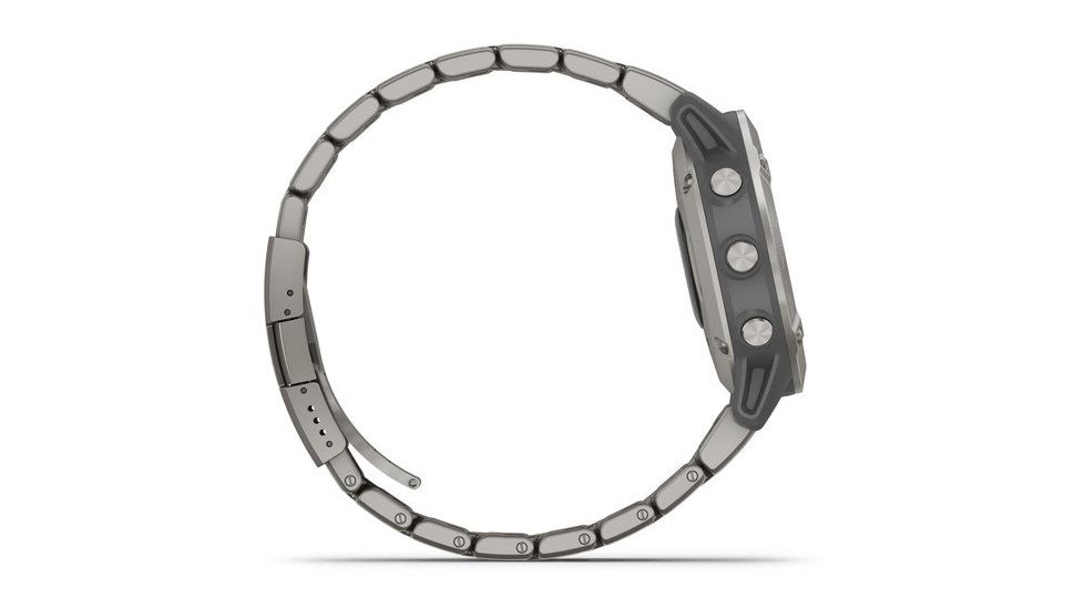 Garmin Fenix 6 Sapphire Multisport Fitness Watch, Titanium Gray w/Ti Band, 010-02158-22
